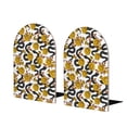 thumbnail image 2 of Picia Snake And Rose Pattern Wood Bookends for Shelves,Non-slip Bookends, Heavy Duty Wooden Bookend Support,1 Pair, 2 of 8