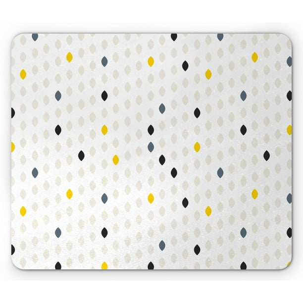 Modern Mouse Pad, Modern Geometric Shapes Polka Dot Tear Drop Forms ...
