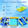 thumbnail image 5 of Aukfa Inflatable Water Slide Bounce House with Dolphin Sprinkler, Water Gun, Target Game, Basketball Hoop & 520W Blower for Backyard Fun, 5 of 8