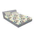 thumbnail image 2 of Ambesonne Vintage Fitted Sheet & Pillow Sham Set, Abstract Ornate Flower, Queen, Seafoam Brown Green, 2 of 2