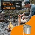 thumbnail image 2 of Stainless Steel Military Mess Kit With Folding Handle And Lid For Outdoor Camping Hiking Backpacking Cooking, 2 of 5