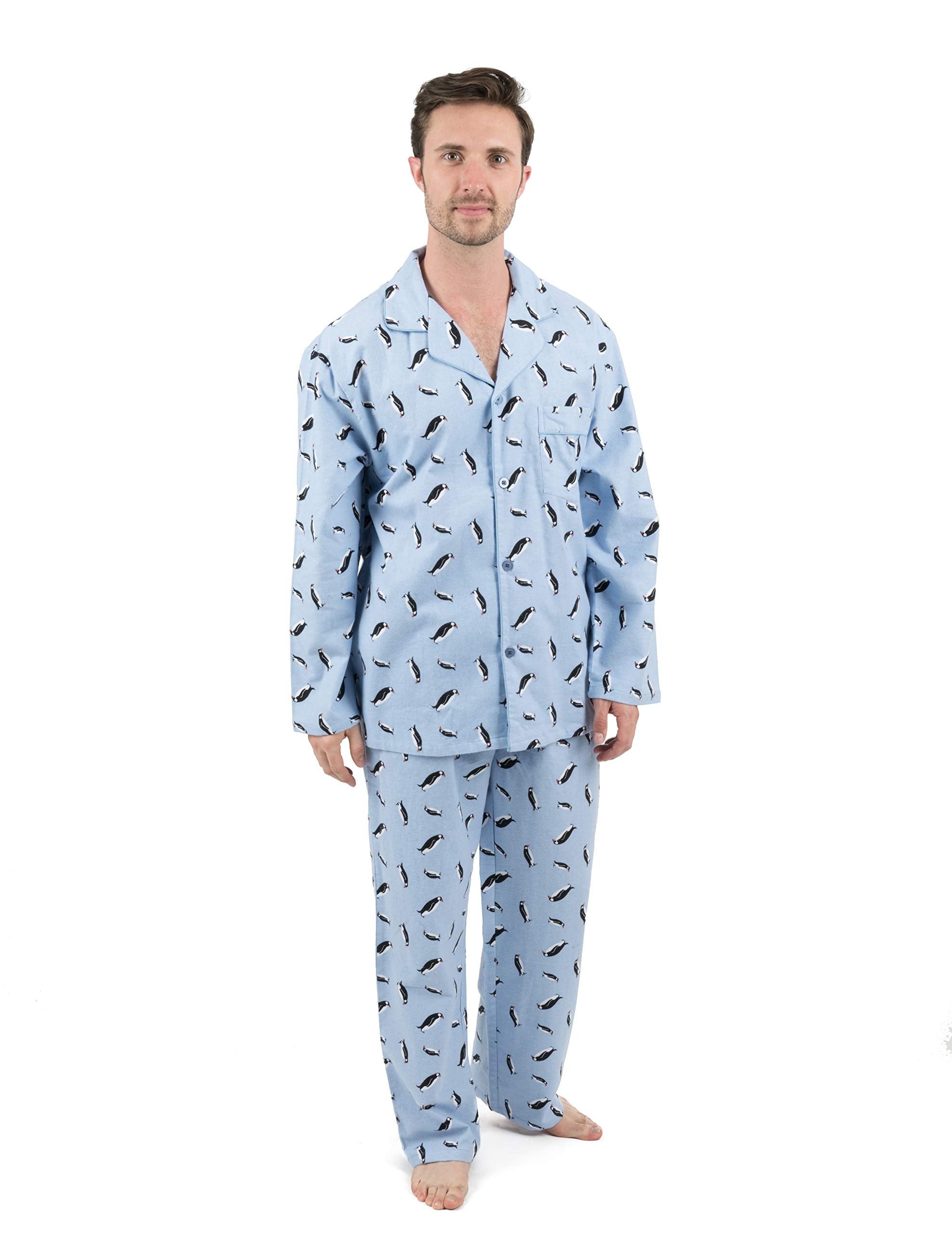 Leveret Mens Flannel pajamas 2 Piece Christmas Pajama Set (Size Small ...