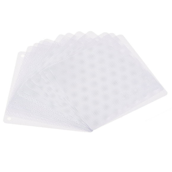 Unique Bargains 120mm Mesh Dustproof Cover Computer Fan Filter Grills White 12 Pack