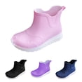 thumbnail image 3 of XIMIN Kids Girls Rain Boots Chelsea Ankle Booties Waterproof Non Slip Lightweight Workout Athletic Water Sneakers for Garden Work Fall Winter Footwear, 3 of 6