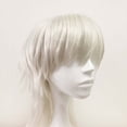 thumbnail image 4 of Nevermindyrhead White Mullet Wig, Medium Straight Layered Wig with Fringe Bangs, Synthetic  Cosplay Costume Wig for Men Women, 4 of 8
