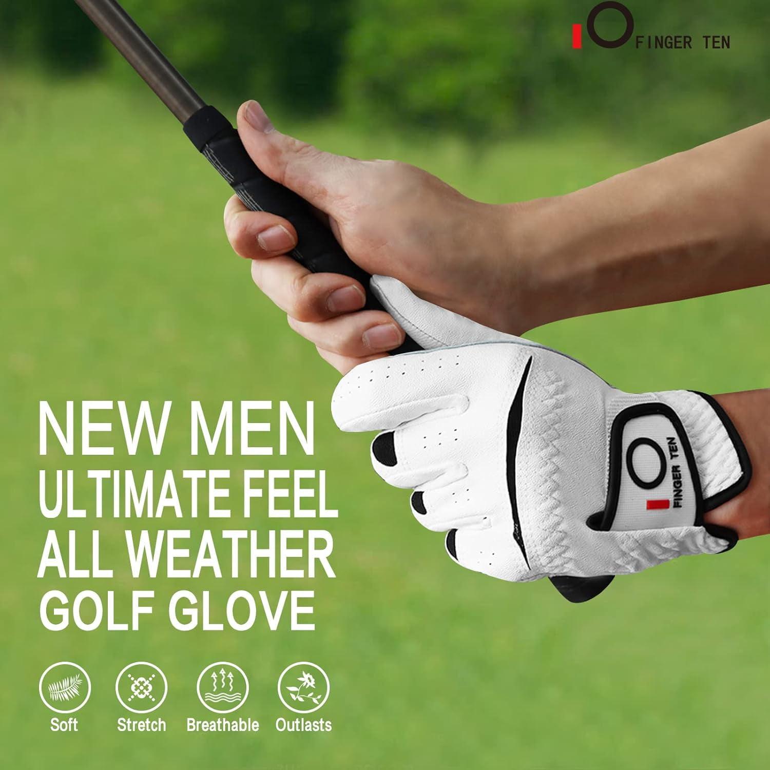 Golf Gloves Men Right Left Handed Golfer Men’s Golf Glove Left Right Hand Value 4 Pack, All Weather Leather Grip Small Medium ML Large XL Size
