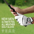 thumbnail image 7 of Golf Gloves Men Right Left Handed Golfer Men’s Golf Glove Left Right Hand Value 4 Pack, All Weather Leather Grip Small Medium ML Large XL Size, 7 of 7