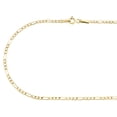 thumbnail image 5 of Real 10K Yellow Gold 2mm Plain Hollow Figaro Chain Link Necklace 20 Inches, 5 of 7