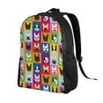 thumbnail image 2 of Disketp Colorful Bulldog Mochila Unisex de Apertura Lateral Completa, Mochila para Laptop para Escuela, Trabajo y Viajes, 2 of 8