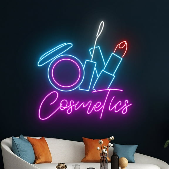 Handmadetneonsign Cosmetics Neon Sign, Cosmetics Neon Light, Beauty Product Led Sign, Makeup Neon