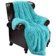 thumbnail image 5 of Homore Fashional Shaggy Faux Fur Throw Blanket for Kids and Adult, 60" x 80" , Blue, 5 of 7