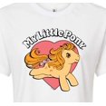 thumbnail image 3 of My Little Pony - Retro Heart Logo - Junior's Cropped Tee, 3 of 5