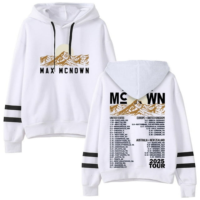 Max McNown 2025 Tour Dates Merch Pocketless Parallel Bars Sleeve Streetwear Sweatshirts
