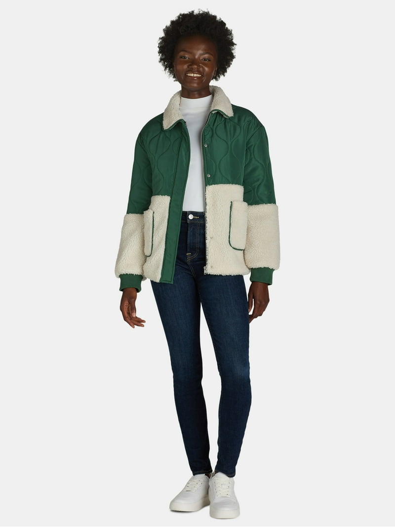 Jason Maxwell Women's and Women's Plus Quilted Jacket with Faux