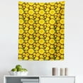 thumbnail image 1 of Sunflower Tapestry, Continuous Pattern with Simplistic Cartoon Flowers, Fabric Wall Hanging Decor for Bedroom Living Room Dorm, 5 Sizes, Yellow Brown, by Ambesonne, 1 of 1