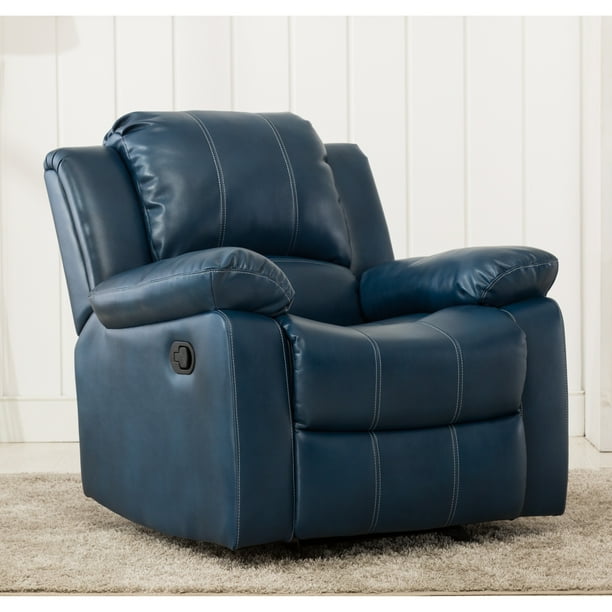 Greyson Living Charleston Leather Gel Glider Recliner by Blue SemiFirm