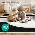 thumbnail image 4 of ODIKA Alfombras Minimalist Para Abstract Brushstroke Motif Bold Stripe for Master Suite, California King, Under Bed, Foldable Easy Care, 4 of 7