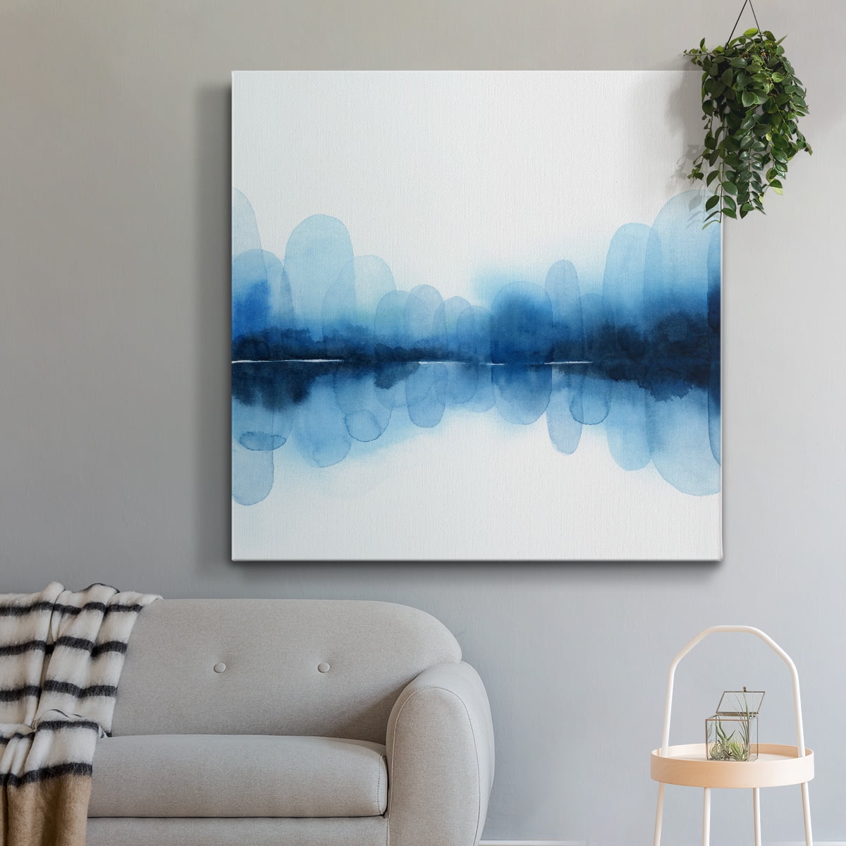 Wexford Home Ultramarine Mirror I-Premium Gallery Wrapped Canvas, 40" x 40" - Ready to Hang