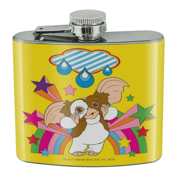 Gremlins Gizmo Rainbow Stainless Steel 5oz Hip Drink Kidney Flask