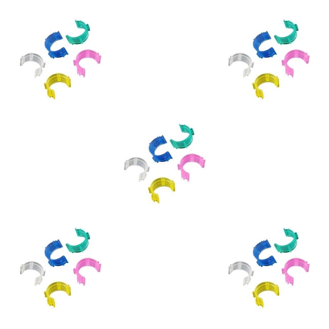 Transemion 40Pcs/Set Silicone Elastic Sewing Bobbin Clips Reusable Thread Spool Clamps Holder Quilting Sewing Accessories Set Random Color random color 2.5cm 1.2cm 5Set
