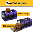 thumbnail image 3 of Conlun Cat Dog Carrier,Soft-Sided Pet Carriers for Dogs with 4-Sided Mesh,Cat Transport for Large Cats Small Dog Up to 9.9Kg,Collapsible Dat Travel Carrier-L,Purple, 3 of 8