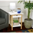 thumbnail image 3 of Eccostyle 2-Tier Solid Bamboo Frame 1-Drawer End Table - White, 3 of 6