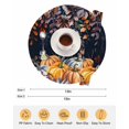 thumbnail image 6 of 15 Inch Round Placemats Set of 4, Orange Pumpkin Fall Non Slip Heat Insulation PP Table Mats, Thanksgiving Eucalyptus Leaf Autumn Washable Place Mats for Kitchen Dining Party Table Decor, 6 of 7