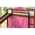 thumbnail image 4 of Donco Kids Twin Loft Bed with Slide & Pink Tent, Espresso, 4 of 5