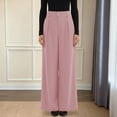 thumbnail image 2 of KKBOTIVE Women Wide Leg Dress Pants 2026 High Waisted Button Pleated Business Casual Trousers Work Palazzo Pants Pink, Size: S, 2 of 4