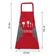 thumbnail image 4 of Billuyoard Delantal impermeable a prueba de aceite, babero de cocina ajustable con accesorio de cocina Herramientas y accesorios para hornear Rojo, 4 of 6