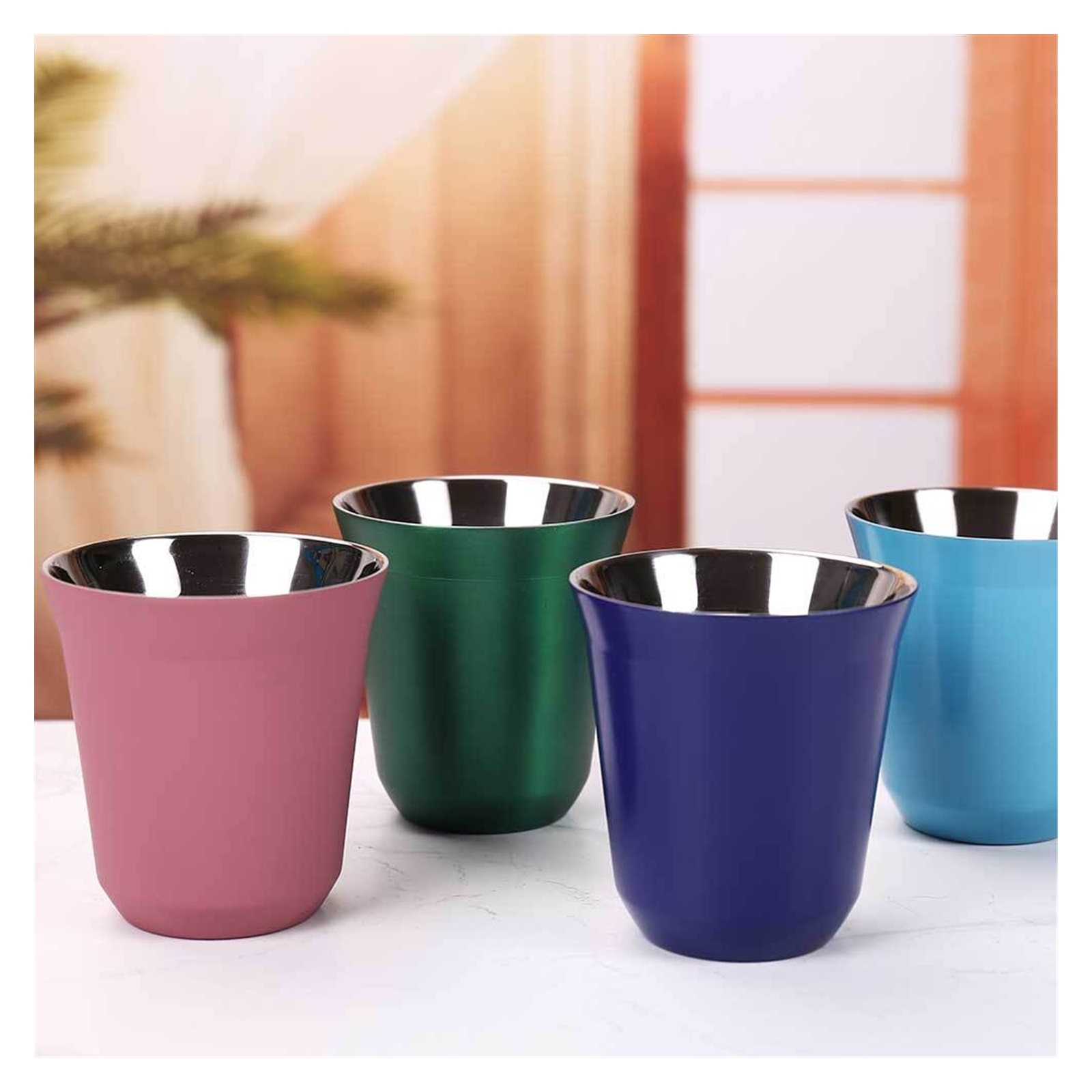 160ml Espresso Mugs Stainless Steel Coffee Milk Water Drink Breakfast Cups Insulated