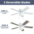 thumbnail image 4 of Prominence Home 42" Alvina Flush Mount Indoor White Ceiling Fan, 4 of 16