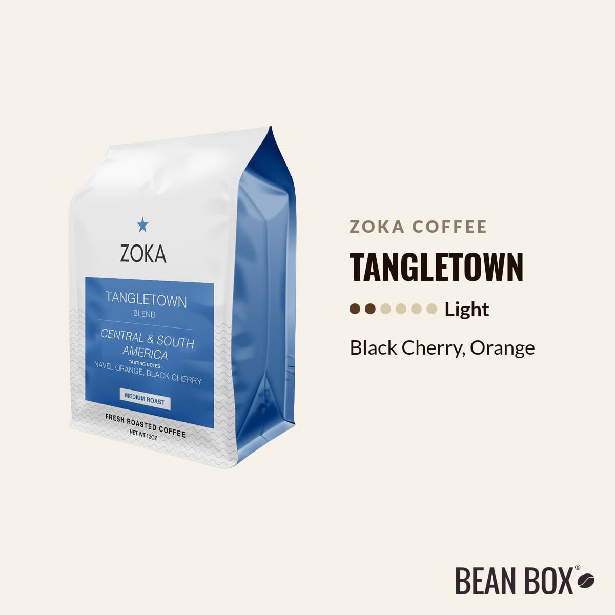 Tangletown - Roasted by Zoka Coffee - Whole Bean Coffee - 2lb Bag