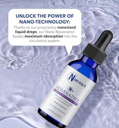 Nano Resveratrol | Concentrated Liquid Supplement for Brain & Heart Health, 8x More Absorption, 30ML