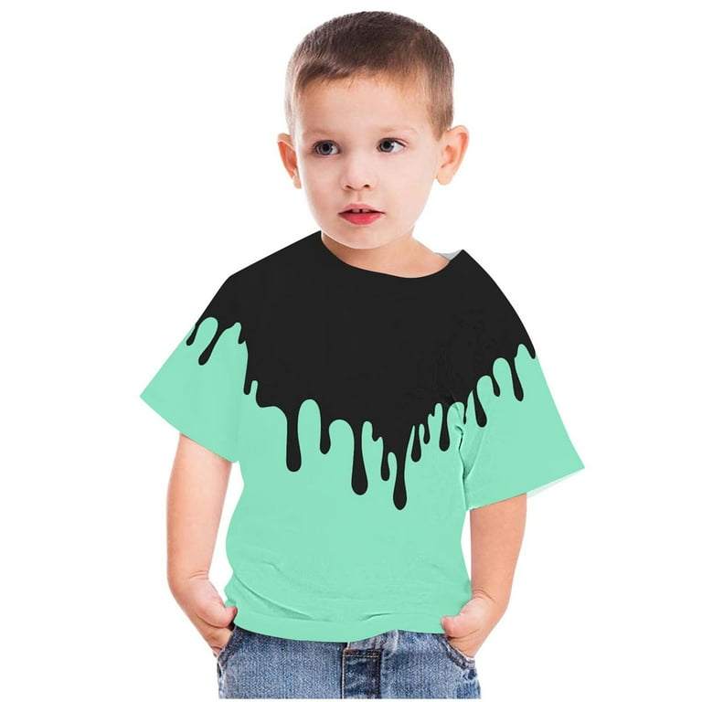 XWSHYW Little Big Boys Girls Graphic Tees Spring Fashion Short