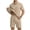 Khaki, variant on Havenre Men's Waffle Knit 2 Piece Outfits Summer Casual Half Zipper V Neck Collared T-Shirts and Drawstring Elastic Waist Atheltic Short Pants Set Fashion Tracksuits Navy XXL