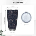 thumbnail image 4 of Fotbe Copper-Gold Gloss Outline Flower Pattern 20 oz Tumbler Stainless Steel Vacuum Insulated Coffee Ice Cup Double Wall Travel Flask Leak-proof Coffee Cup-Without Straw, 4 of 8