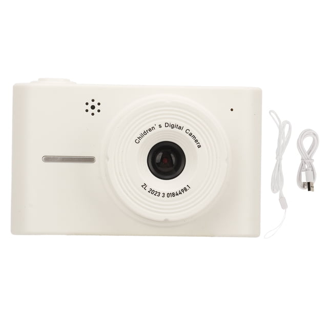 Cámara digital de 40 MP y 1080 P con doble lente y zoom de 8X, pantalla IPS, marco de fotos antivibración, filtro, enfoque automático, cámara digital para selfies para regalo festivo, color blanco