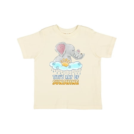 

Inktastic Titi s Ray of Sunshine Cute Elephants Rainclouds and Sun Gift Toddler Boy or Toddler Girl T-Shirt