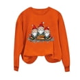 thumbnail image 5 of PNTUTB Women's Fashion Santa Claus Pattern Print Casual Crewneck Long Sleeve Loose Pullover Hoodless Sweatshirt, 5 of 6