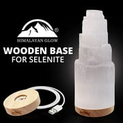 Himalayan Glow Natural Selenite Lamp (5-7 lbs), 100% Natural Selenite Crystal, Hand Carved