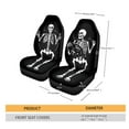 thumbnail image 7 of Jiueut Skull Print 2PCS Car Seat Covers, Breathable Auto Seat Cushion Scratch-Resistant Sedan Interior Covers Easy to Clean Bucket Seat Cover Fit for Vans Suv Truck, 7 of 7