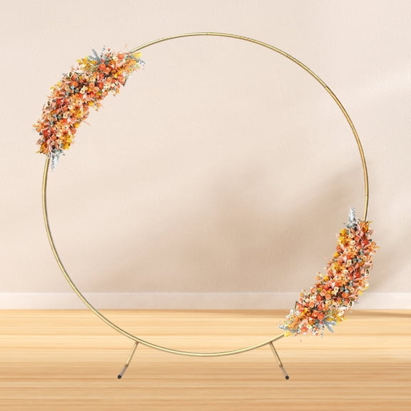 7.2ft Gold Metal Round Backdrop Stand for Wedding Birthday Party Decor