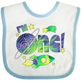 thumbnail image 3 of Inktastic I'm One Space Birthday with Rocket Boys or Girls Baby Bib, 3 of 4