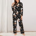 thumbnail image 2 of Sikiie Lilies Flowers Women's Long-Sleeve Shirt and Full-Length Bottom Pajama Set (s-xxl)-Medium, 2 of 7