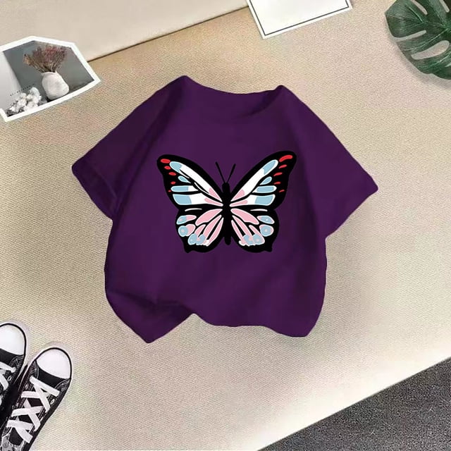 T-shirts Mignons à Motif pour Filles Préados, T-Shirt à Manches Courtes pour Filles, Tenues d'Été pour Fille, Tenues à Col Rond pour Filles 11-12 Ans, Tenue pour Fille