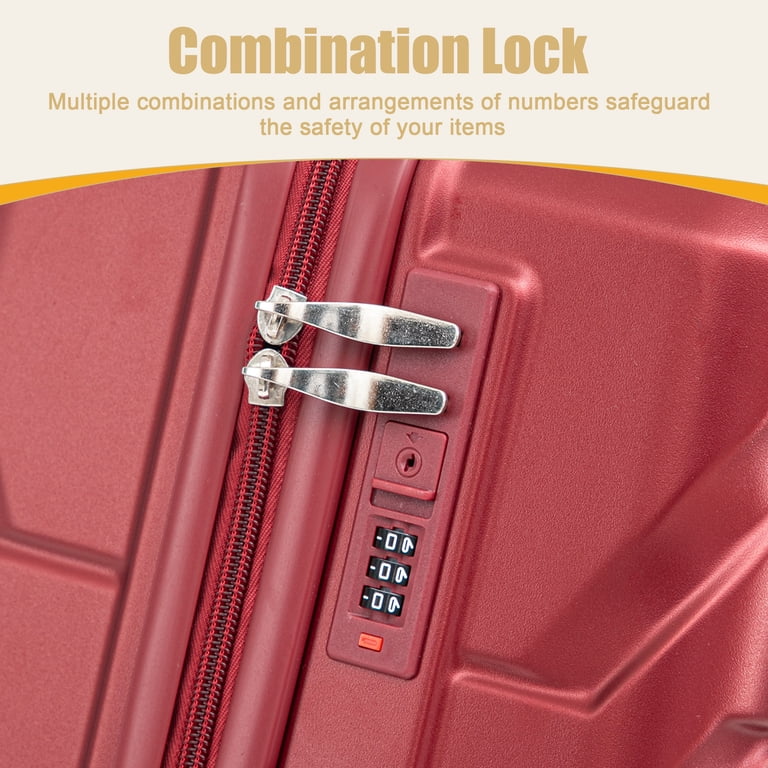 Alvantor 28inch Luggage, ABS Checked Suitcase with 4 Spinner