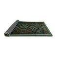 thumbnail image 2 of Ahgly Company Indoor Square Southwestern Turquoise Blue Country Area Rugs, 6' Square, 2 of 4