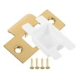 thumbnail image 4 of FELTECHELECTR Metal Door Latch Strike Plate Golden T-shaped Modern for Room Locks 1 Set, 4 of 6