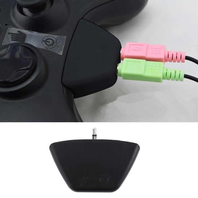 Auricular de micrófono Jack de 3,5 mm a adaptador de audio de 2,5 mm para Xbox 360 (negro) Tmvgtek 1tx7zl3hn4bh1dq4D01